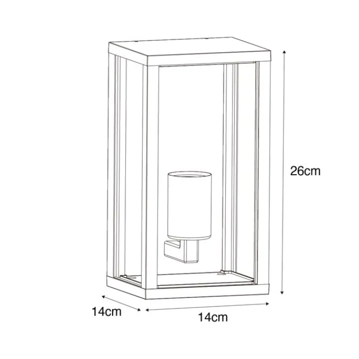 QAZQA Gartenbeleuchtung|Badezimmerlampen*Vintage Wandleuchte Antikgold 26 cm IP44 - Charlois