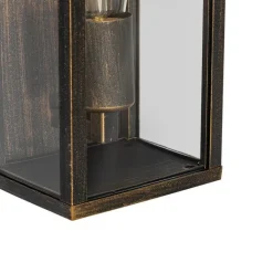 QAZQA Gartenbeleuchtung|Badezimmerlampen*Vintage Wandleuchte Antikgold 26 cm IP44 - Charlois