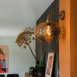 QAZQA Wandleuchten|Wohnzimmerlampen*Vintage Wandleuchte Gold - Botanica