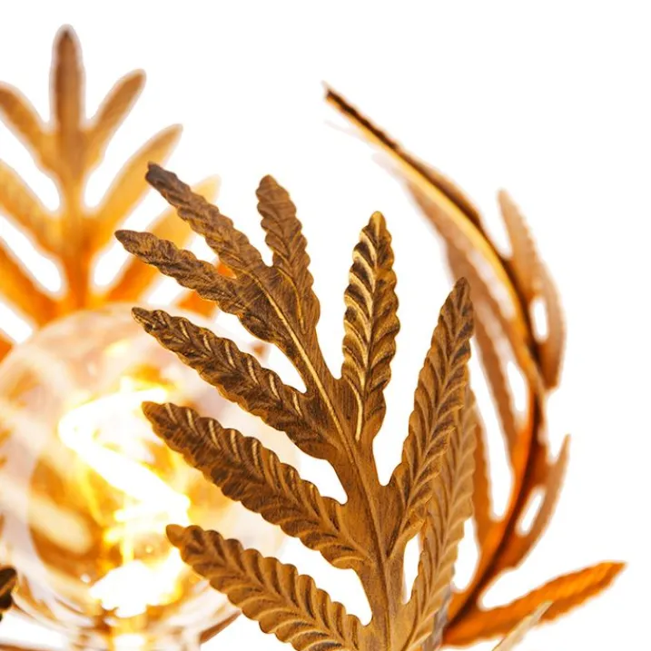QAZQA Wandleuchten|Wohnzimmerlampen*Vintage Wandleuchte Gold - Botanica