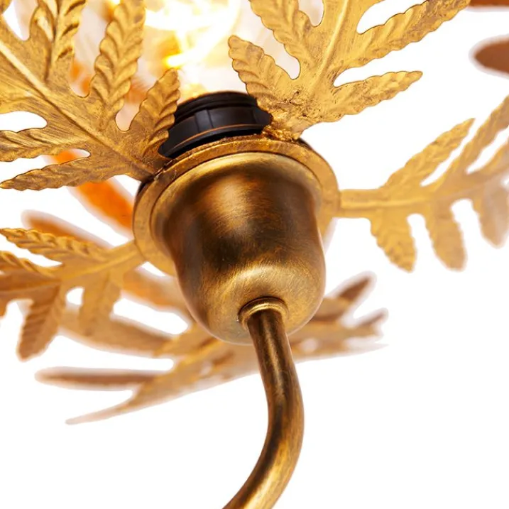 QAZQA Wandleuchten|Wohnzimmerlampen*Vintage Wandleuchte Gold - Botanica