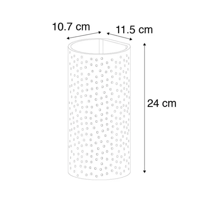 QAZQA Wandleuchten|Wohnzimmerlampen*Vintage zylinderförmige Wandleuchte weiß Gips - Mahou