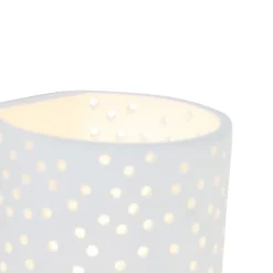 QAZQA Wandleuchten|Wohnzimmerlampen*Vintage zylinderförmige Wandleuchte weiß Gips - Mahou