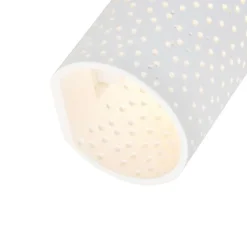 QAZQA Wandleuchten|Wohnzimmerlampen*Vintage zylinderförmige Wandleuchte weiß Gips - Mahou