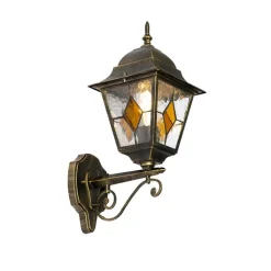 QAZQA Gartenbeleuchtung|Außenwandleuchten*Vintage-Wandlaterne für den Außenbereich, antikgolden – Antigua Up