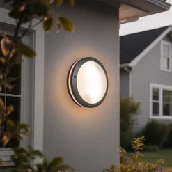 QAZQA Gartenbeleuchtung|Außenwandleuchten*Wand- und Deckenleuchte Dunkelgrau 2-flammig IP54 - Glow