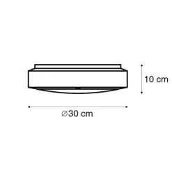 QAZQA Gartenbeleuchtung|Außenwandleuchten*Wand- und Deckenleuchte Dunkelgrau 2-flammig IP54 - Glow