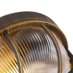 QAZQA Gartenbeleuchtung|Außenwandleuchten*Wand- und Deckenleuchte Gold / Messing rund IP44 - Noutica