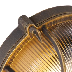 QAZQA Gartenbeleuchtung|Außenwandleuchten*Wand- und Deckenleuchte Gold / Messing rund IP44 - Noutica