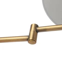 QAZQA Küchenlampen|Esszimmerlampen*Wandleuchte Bronze mit weißem Schirm und verstellbarem Arm - Ladas Deluxe