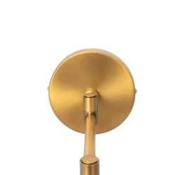 QAZQA Küchenlampen|Esszimmerlampen*Wandleuchte Bronze mit weißem Schirm und verstellbarem Arm - Ladas Deluxe