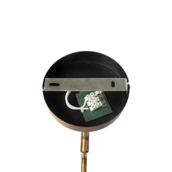 QAZQA Küchenlampen|Esszimmerlampen*Wandleuchte Bronze mit weißem Schirm und verstellbarem Arm - Ladas Deluxe