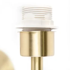 QAZQA Wandleuchten|Wohnzimmerlampen*Wandleuchte Gold mit Schalter 1 Licht - Combi