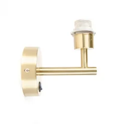 QAZQA Wandleuchten|Wohnzimmerlampen*Wandleuchte Gold mit Schalter 1 Licht - Combi