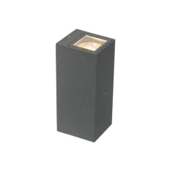 QAZQA Gartenbeleuchtung|Außenleuchten Mit Sensor*Wandleuchte grau IP44 mit Hell-Dunkel-Sensor - Baleno II