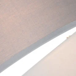 QAZQA Wandleuchten|Wohnzimmerlampen*Wandleuchte grau mit halbrunder Schirm - Drum