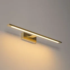 QAZQA Badezimmerlampen|Led-Wandleuchten*Wandleuchte Messing 62 cm inkl. LED IP44 - Jerre