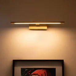 QAZQA Badezimmerlampen|Led-Wandleuchten*Wandleuchte Messing 41,5 cm inkl. LED IP44 - Jerre