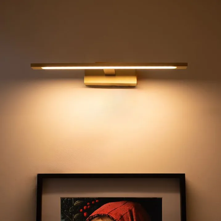 QAZQA Badezimmerlampen|Led-Wandleuchten*Wandleuchte Messing 41,5 cm inkl. LED IP44 - Jerre