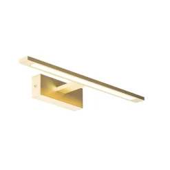 QAZQA Badezimmerlampen|Led-Wandleuchten*Wandleuchte Messing 41,5 cm inkl. LED IP44 - Jerre