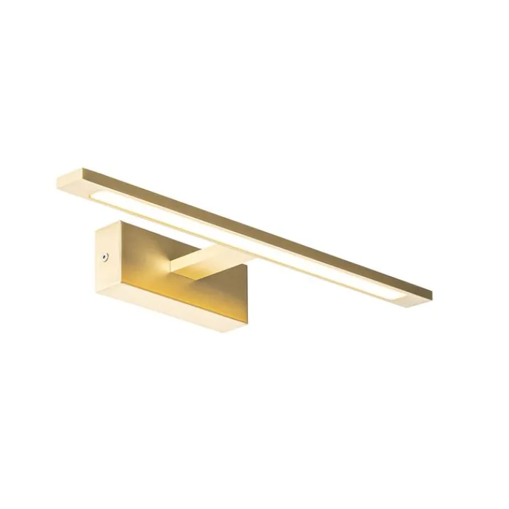 QAZQA Badezimmerlampen|Led-Wandleuchten*Wandleuchte Messing 41,5 cm inkl. LED IP44 - Jerre