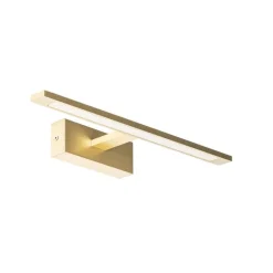 QAZQA Badezimmerlampen|Led-Wandleuchten*Wandleuchte Messing 41,5 cm inkl. LED IP44 - Jerre