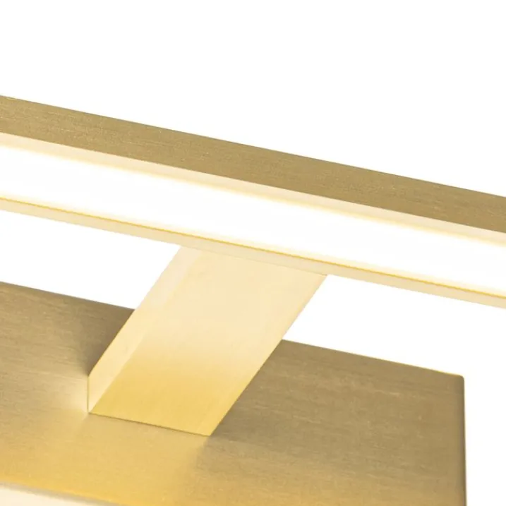 QAZQA Badezimmerlampen|Led-Wandleuchten*Wandleuchte Messing 41,5 cm inkl. LED IP44 - Jerre