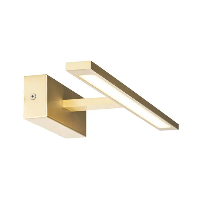 QAZQA Badezimmerlampen|Led-Wandleuchten*Wandleuchte Messing 41,5 cm inkl. LED IP44 - Jerre