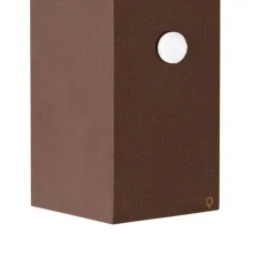 QAZQA Gartenbeleuchtung|Außenleuchten Mit Sensor*Wandleuchte rostbraun 2-flammig GU10 AR70 IP44 mit Bewegungssensor - Baleno