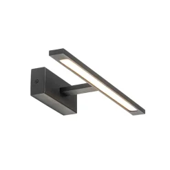 QAZQA Badezimmerlampen|Led-Wandleuchten*Wandleuchte schwarz 41,5 cm inkl. LED IP44 - Jerre