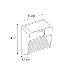 QAZQA Gartenbeleuchtung|Led-Außenleuchten*Wandleuchte schwarz inkl. LED IP54 mit Bewegungssensor Solar - Border