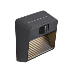 QAZQA Gartenbeleuchtung|Led-Außenleuchten*Wandleuchte schwarz inkl. LED IP54 mit Bewegungssensor Solar - Border