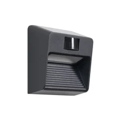 QAZQA Gartenbeleuchtung|Led-Außenleuchten*Wandleuchte schwarz inkl. LED IP54 mit Bewegungssensor Solar - Border