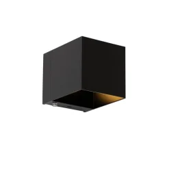 QAZQA Led-Wandleuchten|Akku Lampen*Wandleuchte schwarz inkl. LED und Touchdimmer wiederaufladbar - Joris