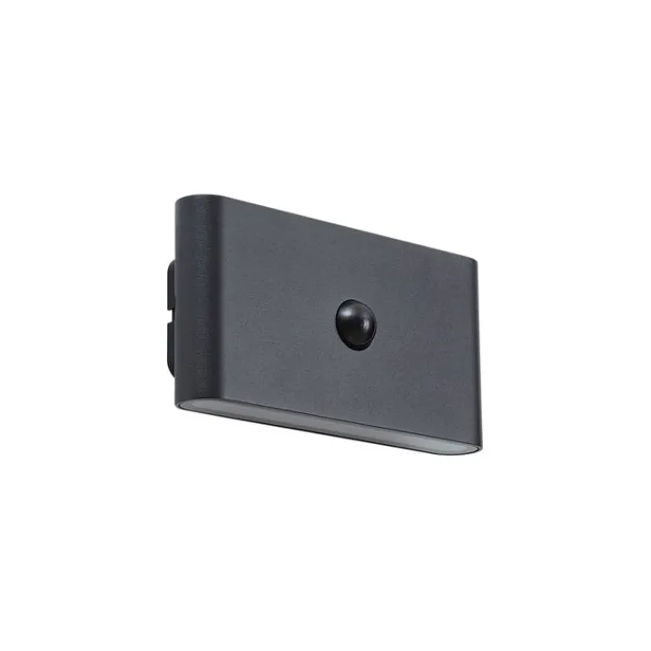 QAZQA Gartenbeleuchtung|Led-Außenleuchten*Wandleuchte schwarz Lux Sensor Magnetisch inkl. LED Wiederaufladbar - Batt