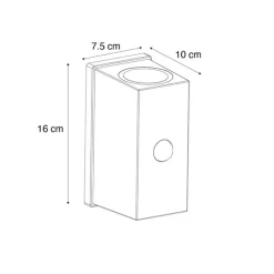 QAZQA Gartenbeleuchtung|Led-Außenleuchten*Wandleuchte Schwarz Lux Sensor Magnetisch Inkl. LED Wiederaufladbar - Sandy