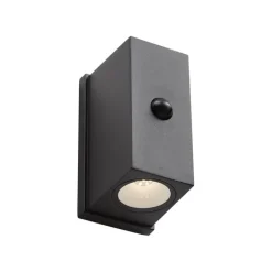 QAZQA Gartenbeleuchtung|Led-Außenleuchten*Wandleuchte Schwarz Lux Sensor Magnetisch Inkl. LED Wiederaufladbar - Sandy