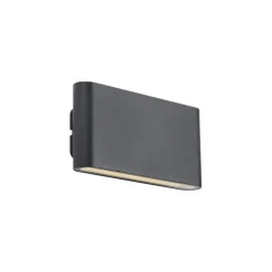 QAZQA Gartenbeleuchtung|Led-Außenleuchten*Wandleuchte schwarz magnetisch inkl. LED wiederaufladbar - Batt