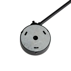 QAZQA Schlafzimmerlampen|Küchenlampen*Wandleuchte schwarz mit Veloursschirm schwarz 35 cm verstellbar - Blitz