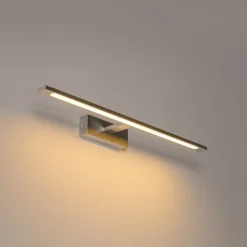 QAZQA Badezimmerlampen|Led-Wandleuchten*Wandleuchte Stahl 62 cm inkl. LED IP44 - Jerre