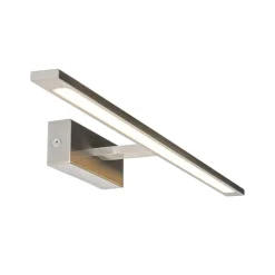 QAZQA Badezimmerlampen|Led-Wandleuchten*Wandleuchte Stahl 62 cm inkl. LED IP44 - Jerre