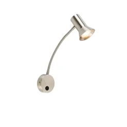 QAZQA Wandleuchten|Wohnzimmerlampen*Wandleuchte Stahl mit Flexarm - Karin Flex