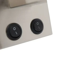 QAZQA Wandleuchten|Wohnzimmerlampen*Wandleuchte Stahl mit Flexarm und Schirm weiß 18 cm - Brescia Combi