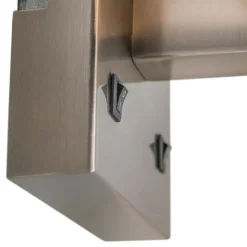 QAZQA Wandleuchten|Wohnzimmerlampen*Wandleuchte Stahl mit schwarzem Schirm und Lesearm inkl. LED - Bergamo