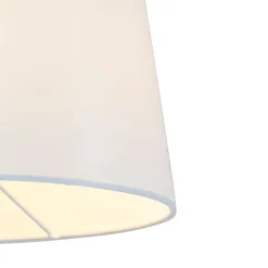 QAZQA Wandleuchten|Wohnzimmerlampen*Wandleuchte Stahl mit weißem Schirm und verstellbarem Arm - Ladas