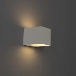 QAZQA Led-Wandleuchten|Akku Lampen*Wandleuchte weiß inkl. LED und Touchdimmer wiederaufladbar - Joris