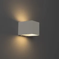 QAZQA Led-Wandleuchten|Akku Lampen*Wandleuchte weiß inkl. LED und Touchdimmer wiederaufladbar - Joris