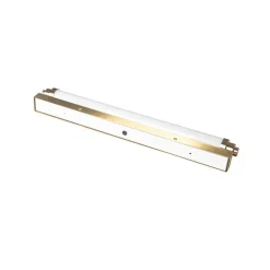 QAZQA Badezimmerlampen|Led-Wandleuchten*Wandleuchte weiß mit gold inkl. LED 3-stufig dimmbar IP44 - Yordi