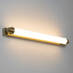 QAZQA Badezimmerlampen|Led-Wandleuchten*Wandleuchte weiß mit gold inkl. LED 3-stufig dimmbar IP44 - Yordi