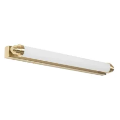 QAZQA Badezimmerlampen|Led-Wandleuchten*Wandleuchte weiß mit gold inkl. LED 3-stufig dimmbar IP44 - Yordi